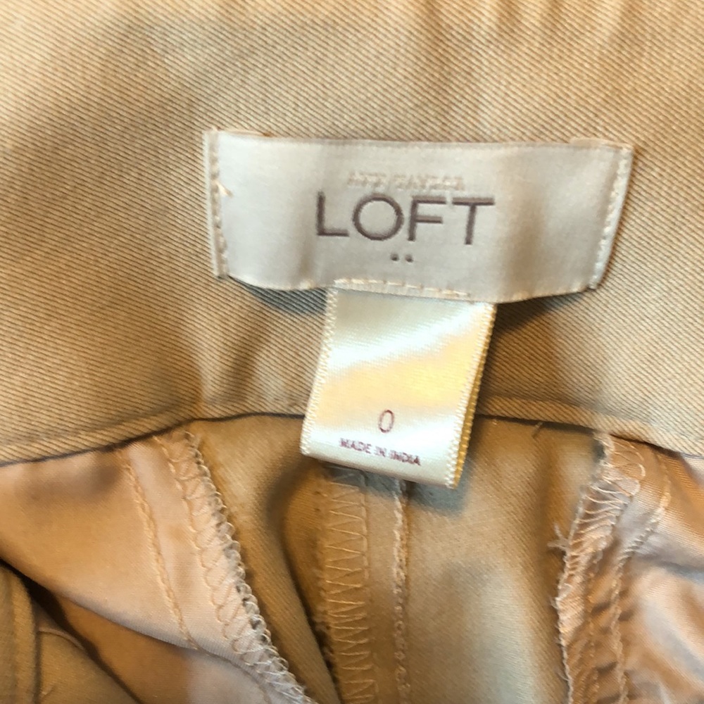 Loft Riviera Pants with zipper front pockets sz0 - Picture 5 of 9